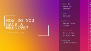 How do you hack a website?